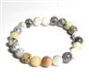 CRB609-8mm STONE BRACELET IN WHITE OPAL