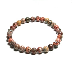 CRB614-06mm STONE BRACELET IN RED RHYOLITE