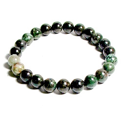 CRB615-8mm STONE BRACELET IN BLUE PYRITE