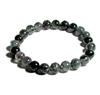 CRB616-8mm STONE BRACELET IN BLACK LEPIDOLITE