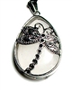 DF-10 DRAGONFLY PENDANT IN CLEAR QUARTZZ