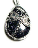 DF-41 DRAGONFLY PENDANT IN BLUE GOLDSTONE