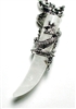 DT-10 STONE DRAGON TOOTH PENDANT IN CLEAR QUARTZ