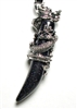 DT-41 STONE DRAGON TOOTH PENDANT IN BLUE GOLDSTONE