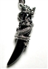 DT-44 STONE DRAGON TOOTH PENDANT IN ONYX