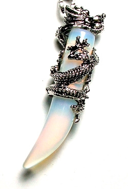DT-50 STONE DRAGON TOOTH PENDANT IN OPALITE