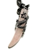 DT-56 STONE DRAGON TOOTH PENDANT IN ROSE QUARTZ