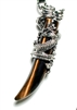 DT-60 STONE DRAGON TOOTH PENDANT IN TIGER EYE