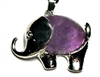 EP-11 LUCKY ELEPHANT ON STONE PENDANT IN AMETHYST