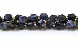 FB05-8mm EUROPEAN SODALITE FACETED BEADS