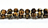 FB18-8mm TIGER EYE FACETED BEADS
