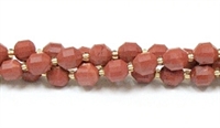 FB46-8mm RED JASPER FACETED BEADS