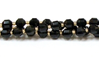 FBR109-8mm OBSIDIAN FACETED BEADS