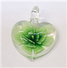 GP1-08-04 GLASS HEART PENDANT WITH FLOWER