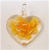 GP1-08-05 GLASS HEART PENDANT WITH FLOWER