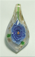 GP15-05 GLASS PENDANT WITH BLUE FLOWER
