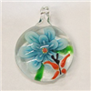 GP3-02 ROUND GLASS PENDANT WITH FLOWER