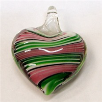 GP3-08 GLASS PENDANT IN HEART SHAPE