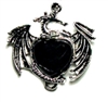 H24-05 DRAGON ON STONE HEART IN ONYX