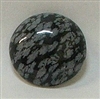 JO5-03 SNOWFLAKE 25mm ROUND CABOCHON