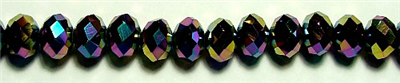 MCS-07-10mm RAINBOW CRYSTAL METALLIC RONDELL BEADS