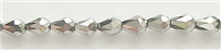 MTD-02-6mm SILVER CRYSTAL METALLIC TEAR DROP BEADS