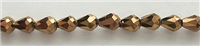 MTD-01-DK-6mm DARK GOLD CRYSTAL METALLIC TEAR DROP BEADS