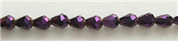 MTD-06-6mm PURPLE CRYSTAL METALLIC TEAR DROP BEADS