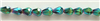 MTD-08-6mm GREEN CRYSTAL METALLIC TEAR DROP BEADS