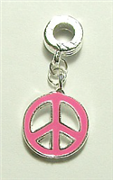 PEACE CHARM DARK PINK