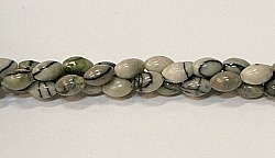 PO2-17 BLACK PICASSO JASPER RICE BEADS