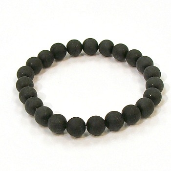 QB44-8mm STONE BRACELET IN ONYX MATTE FINISH