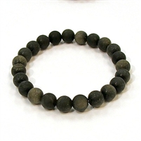 QBR109-8mm STONE BRACELET IN OBSIDIAN MATTE FINISH