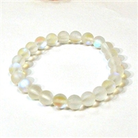 QCRB524-01-8mm CLEAR MERMAID GLASS BRACLETS IN MATTE FINISH