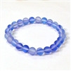 QCRB524-02-8mm BLUE MERMAID GLASS  BRACELET IN MATTE FINISH