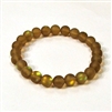 QCRB524-06-8mm COFFEE MERMAID GLASS BRACELET IN MATTE FINISH