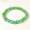 QCRB524-07-8mm GREEN MERMAID GLASS BRACELET IN MATTE FINISH