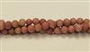 QRB111-04mm REDWOOD JASPER MATTE FINISH BEADS