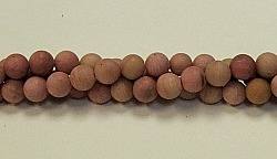 QRB111-06mm REDWOOD JASPER MATTE FINISH BEADS