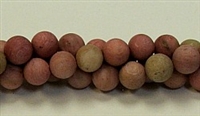 QRB111-08mm REDWOOD JASPER MATTE FINISH BEADS