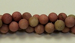 QRB111-08mm REDWOOD JASPER MATTE FINISH BEADS