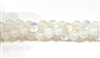 QRB524-01-6mm CLEAR MERMAID GLASS BEADS MATTE FINISH