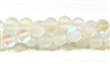 QRB524-01-8mm CLEAR MERMAID GLASS BEADS IN MATTE FINISH