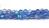 QRB524-02-6mm BLUE MERMAID GLASS BEADS MATTE FINISH