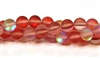 QRB524-03-8mm RED MERMAID GLASS BEADS IN MATTE FINISH