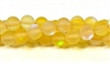 QRB524-04-8mm YELLOW MERMAID GLASS BEADS IN MATTE FINISH