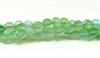 QRB524-07-6mm GREEN MERMAID GLASS BEADS IN MATTE FINISH