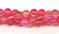 QRB524-08-8mm ROSE MERMAID GLASS BEADS IN MATTE FINISH