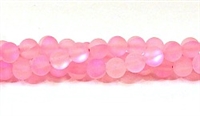 QRB524-10-10-6mm PINK MERMAID GLASS BEADS IN MATTE FINISH