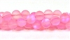 QRB524-10-8mm PINK MERMAID GLASS BEADS IN MATTE FINISH